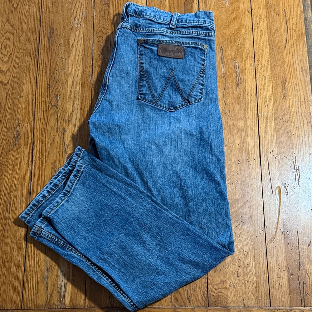 Wrangler Classic Blue Denim Jeans Retro Slim Straight fit